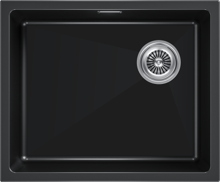 Кухонная мойка Paulmark LUMI 55UNI-SKEW LU55SK-BLM 46х56 цвет черный металлик